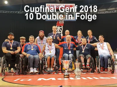 Orthotec Botschafter Rollstuhlbasketball Pilatus Dragons RCZS - 2018 mit dem 10 Double in Folge