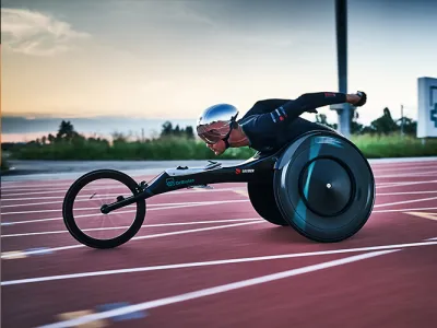 Orthotec Rollstuhlsport OT FOXX M1 in Action mit Marcel Hug