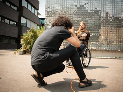 Fotos von hinter den Kulissen des Shootings