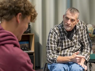 Interview im Besuchszentrum