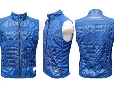 Orthotec IZI BodyCooling Kühlweste Front-, Rücken und Seitenanblick