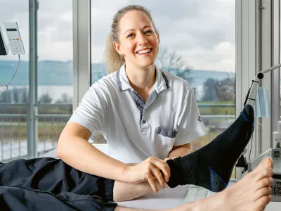 Sandra Affentranger, eine Podologin