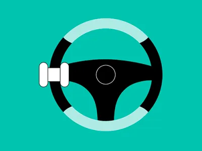 Orthotec Fahrzeugumbau Steuerrad Grafik