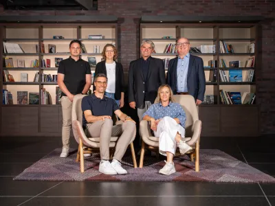 hinten stehend von links nach rechts: Andreas Meier (VR-Mitglied), Edith Felber (VR-Mitglied), Walter Steffen (VR-Präsident), Joseph Hofstetter (VR-Vizepräsident), sitzend: Thomas Vogel (VR-Mitglied), Edith Renggli (Geschäftsführerin)