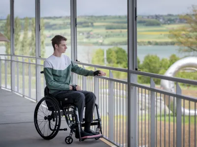 Nico sur le balcon au CSP