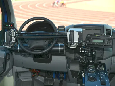 Orthotec Fahrzeugumbau Joysteer Lenkjoystick rechts Gas Bremshebel links