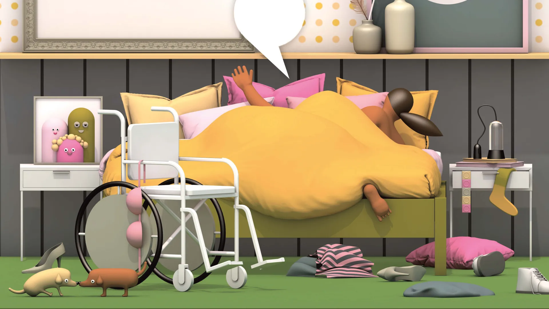 Symbolbild Querschnittlähmung und Sexualität Illustration