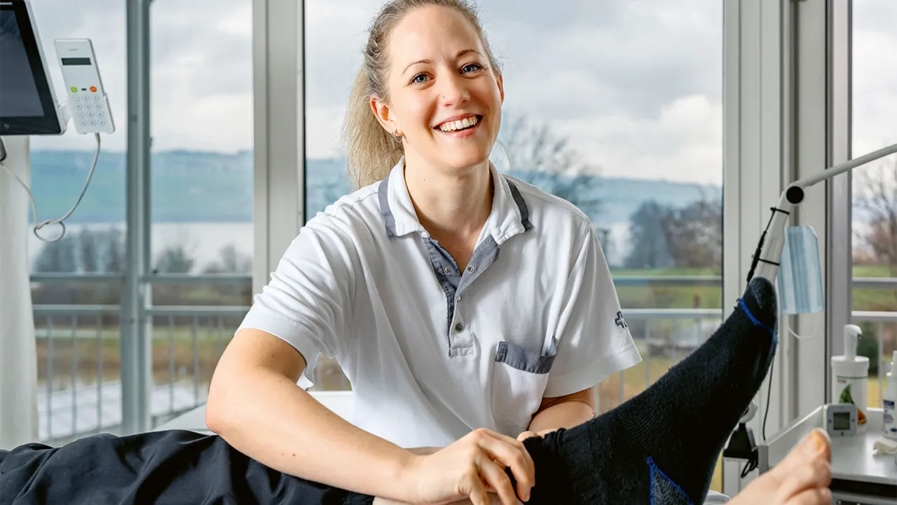 Sandra Affentranger, eine Podologin