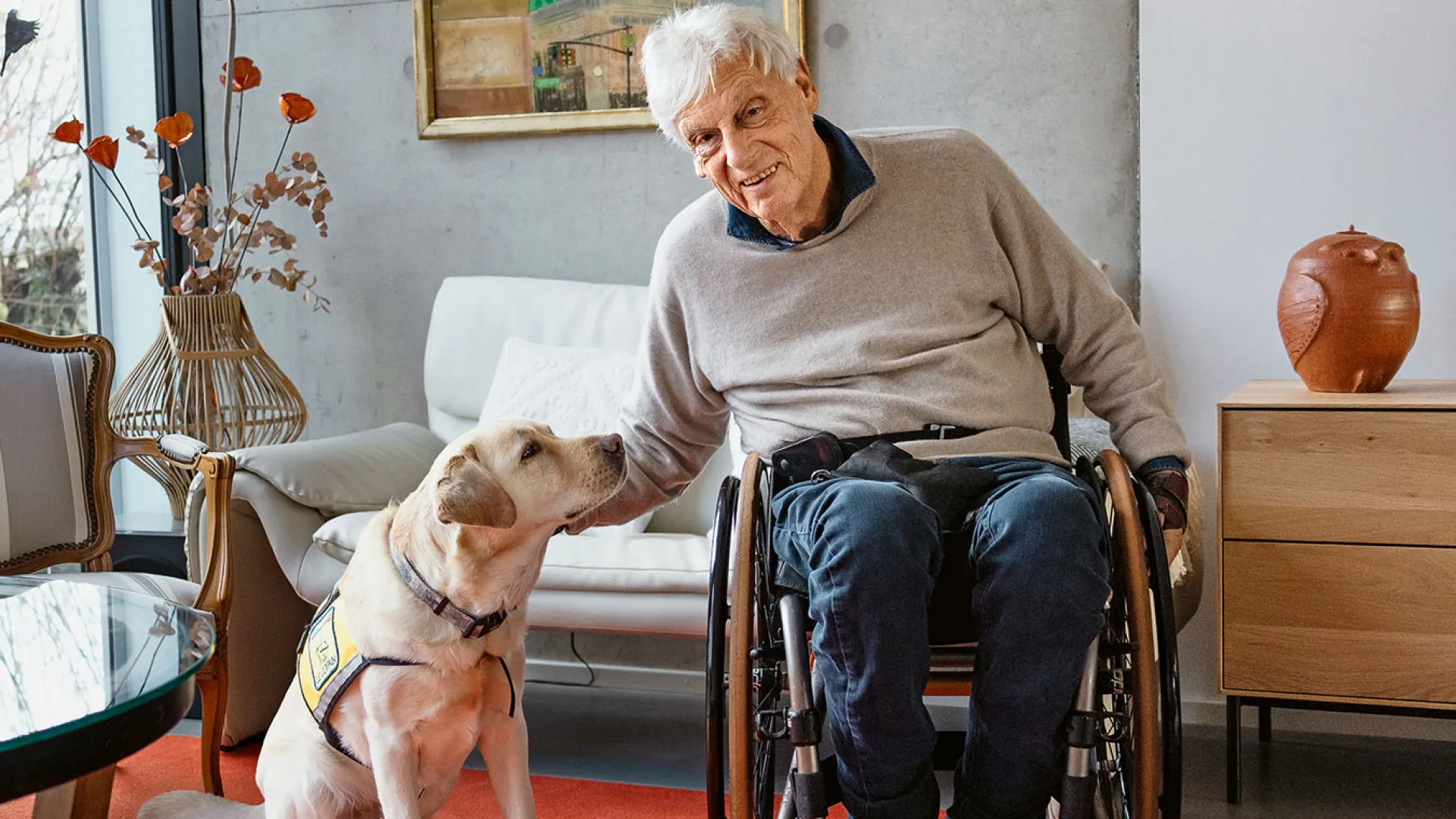 Daniel Joggi mit seinem Hund
