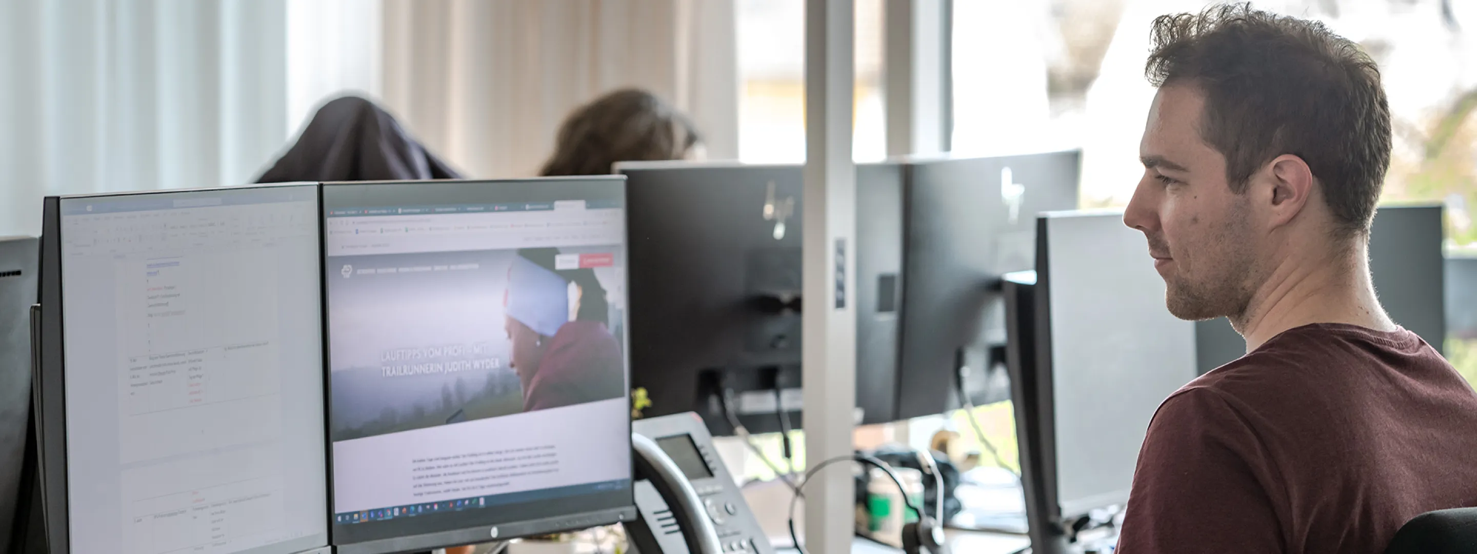 Der Online-Trainee bei der Arbeit