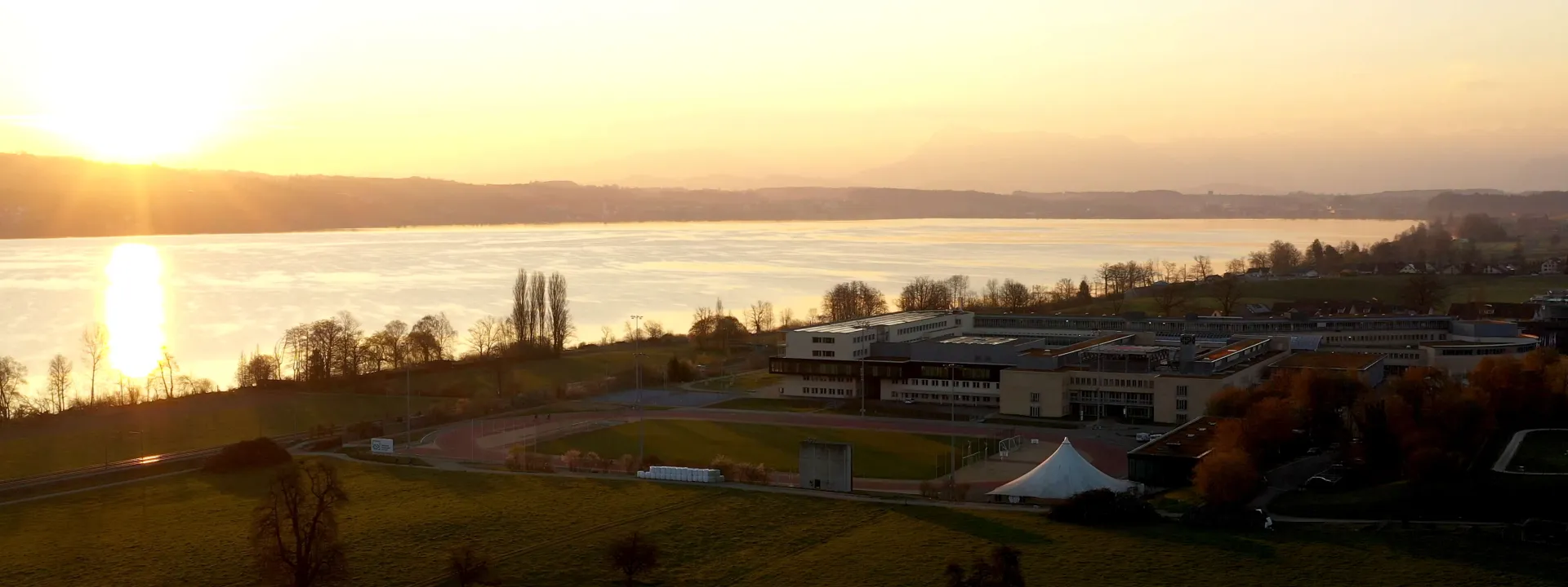 Sonnenaufgang auf dem Campus Nottwil