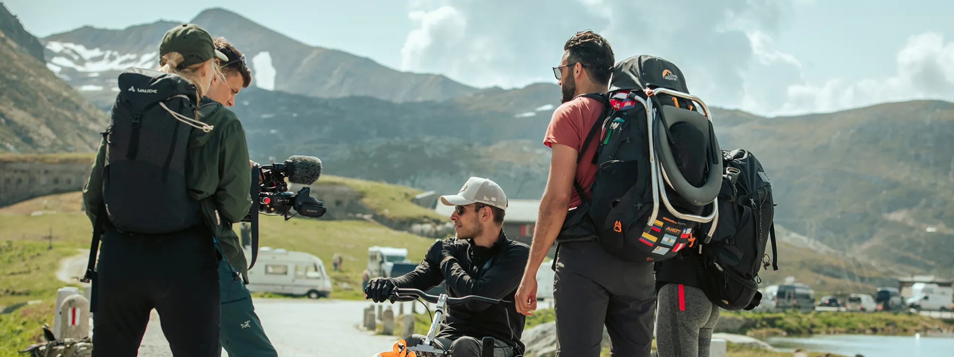 Eines der Teams auf dem Gotthard