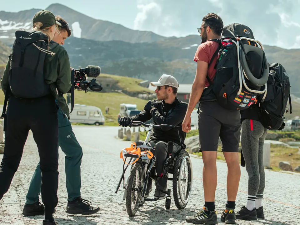 Eines der Teams auf dem Gotthard