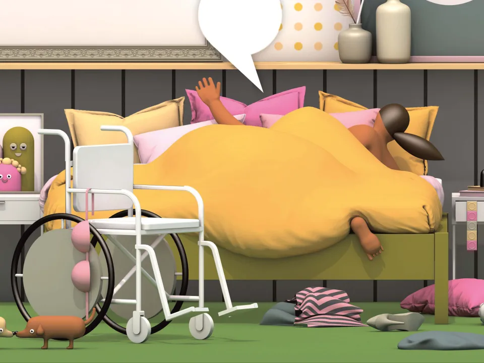 Symbolbild Querschnittlähmung und Sexualität Illustration