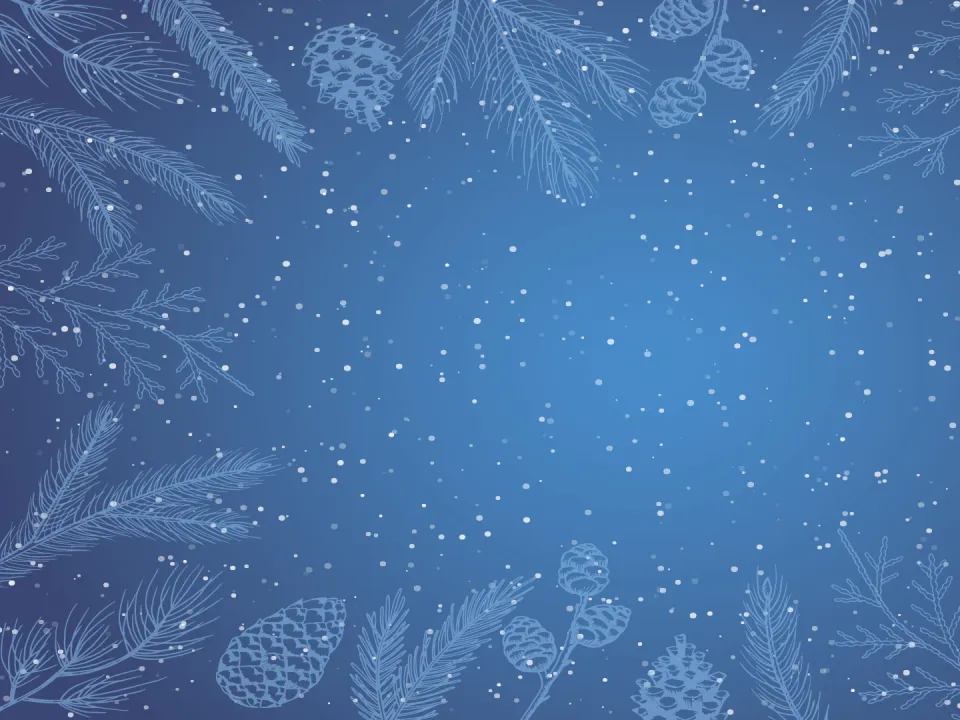 Helle Weihnachtsdekoration auf blauem Hintergrund