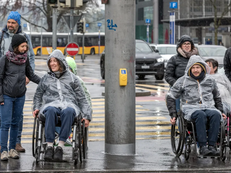 Stadttraining mit dem Rollstuhl