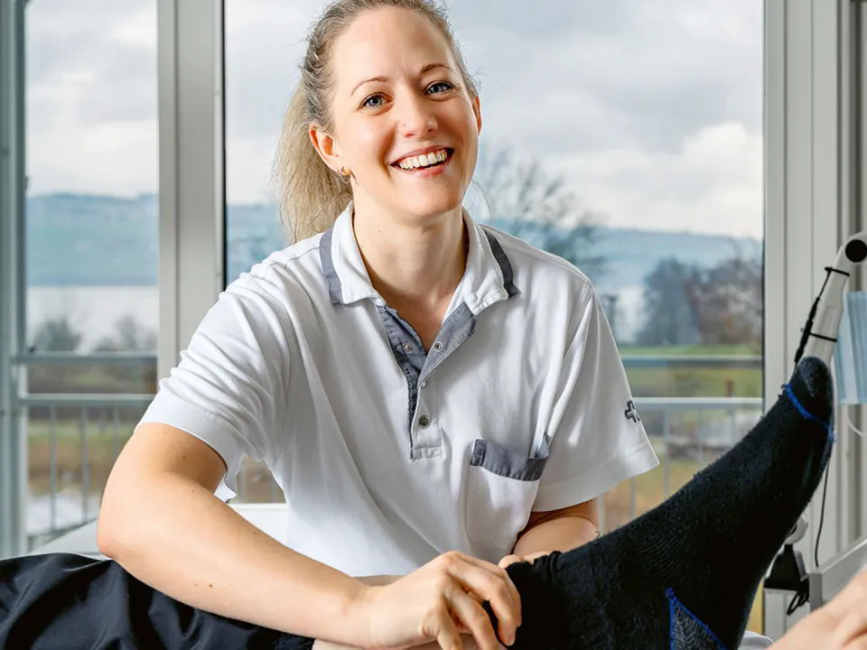 Sandra Affentranger, eine Podologin