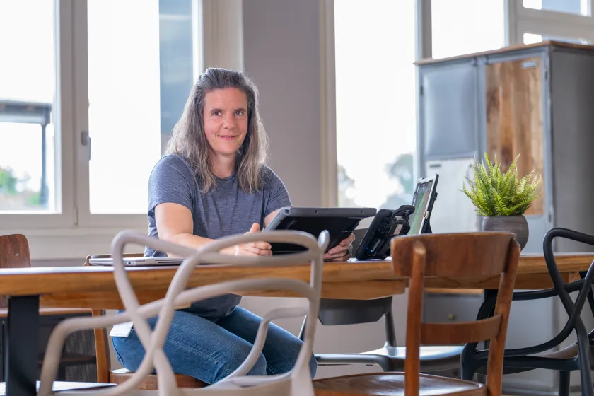 Nadia Moosbrugger bei der Arbeit