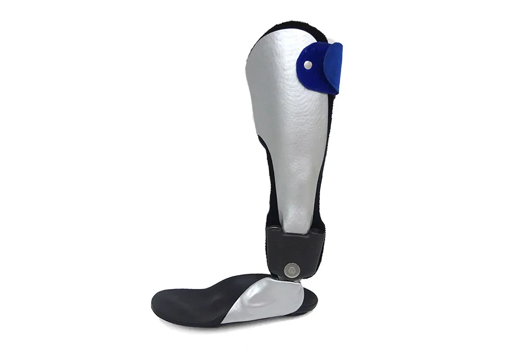Orthotec Orthopädietechnik Orthesen Unterschenkel Orthese Massanfertigung Neuro Swing silber