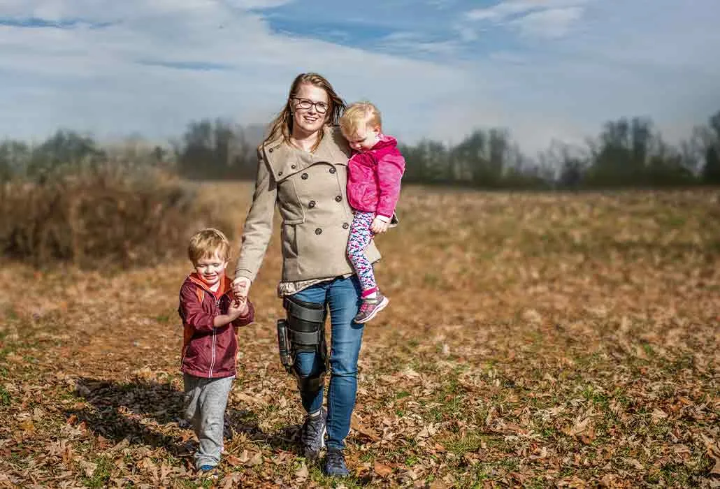 Walking over the fields with Mum is possible again, too.
