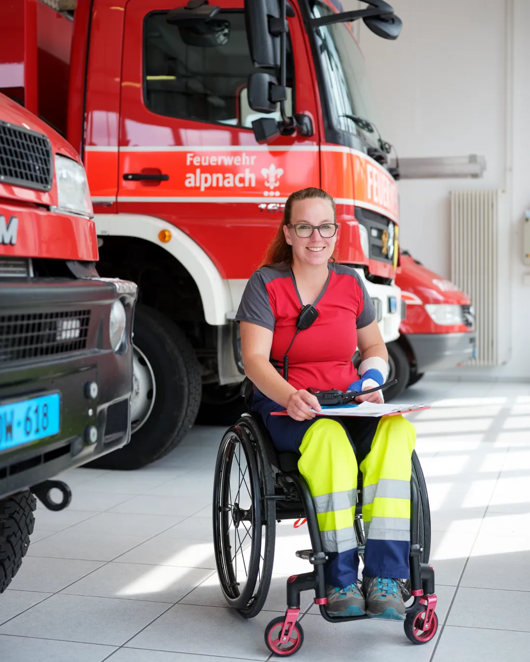 Michaela Vogler ist in der Feuerwehr Alpnach