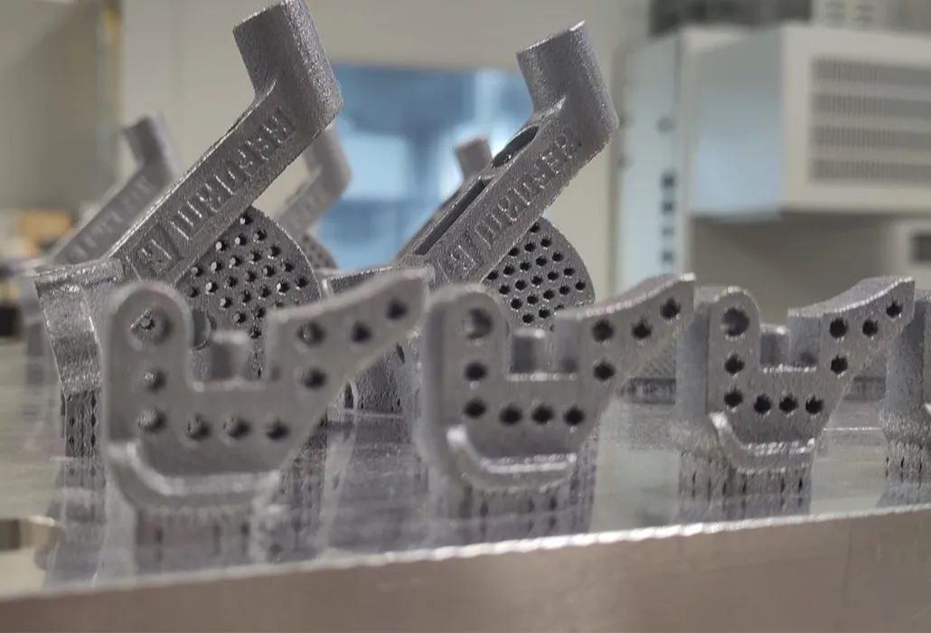 metallisches Element aus dem 3D-Drucker