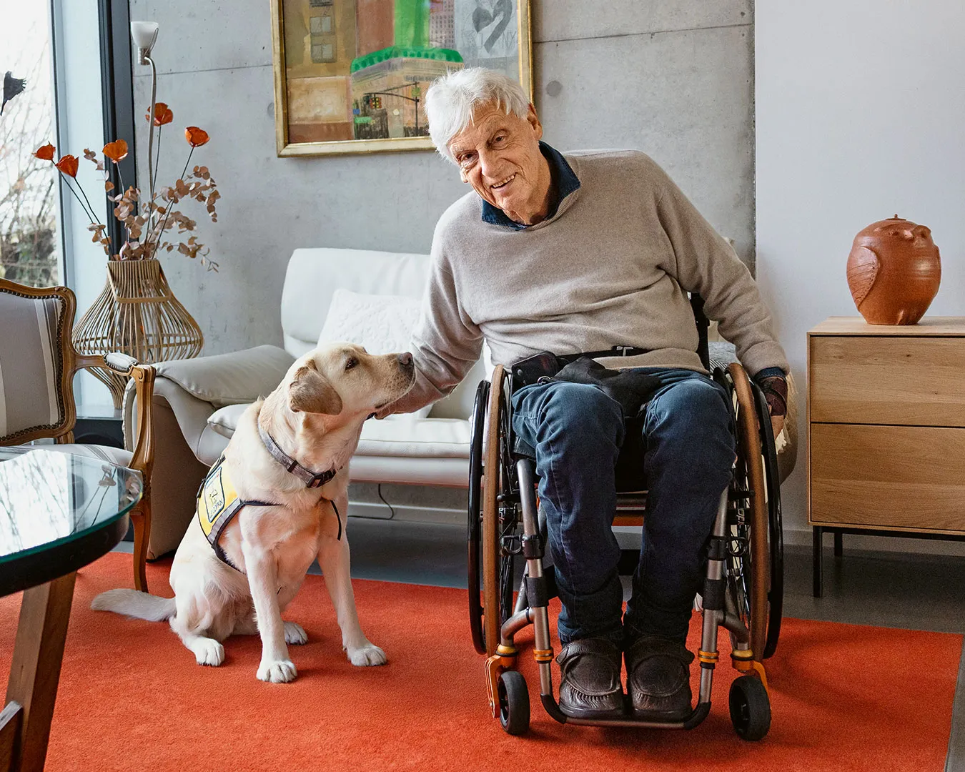 Daniel Joggi mit seinem Hund