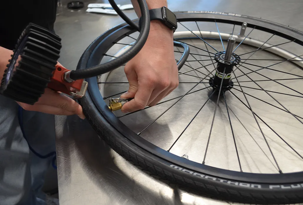 Orthotec Rehatechnik Pneu Wechsel Luftdruck einstellen