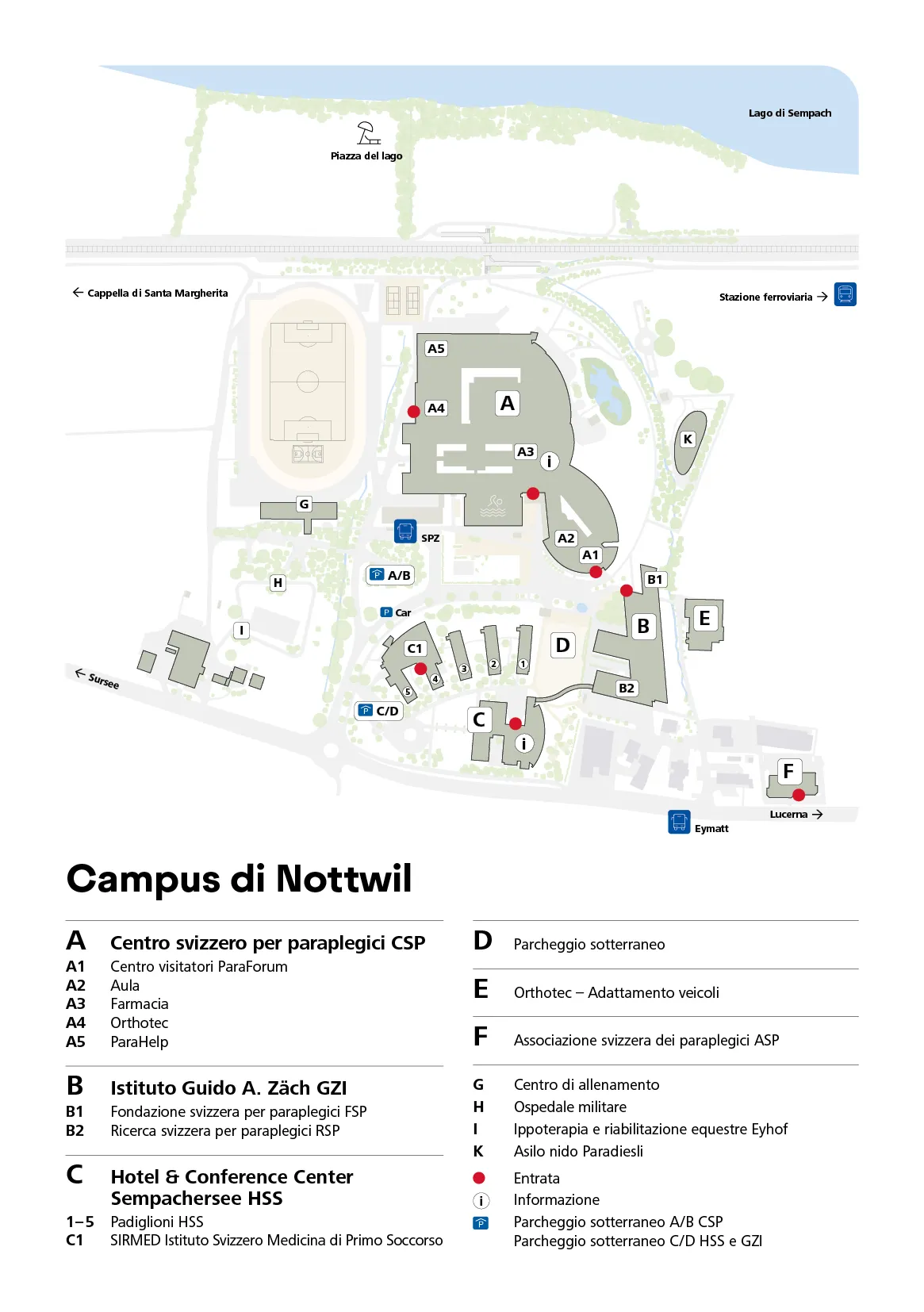 Ubicazione e mappa - Gruppo Svizzero paraplegici