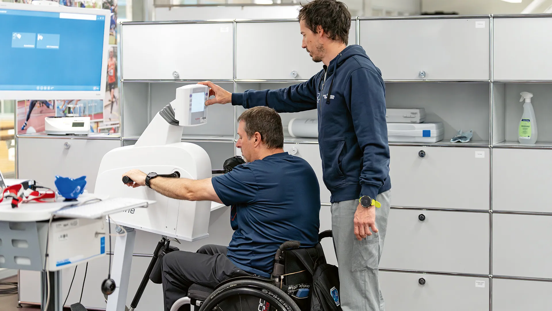 Pierre-Alain Tercier beim Leistungstest mit Fabian Ammann