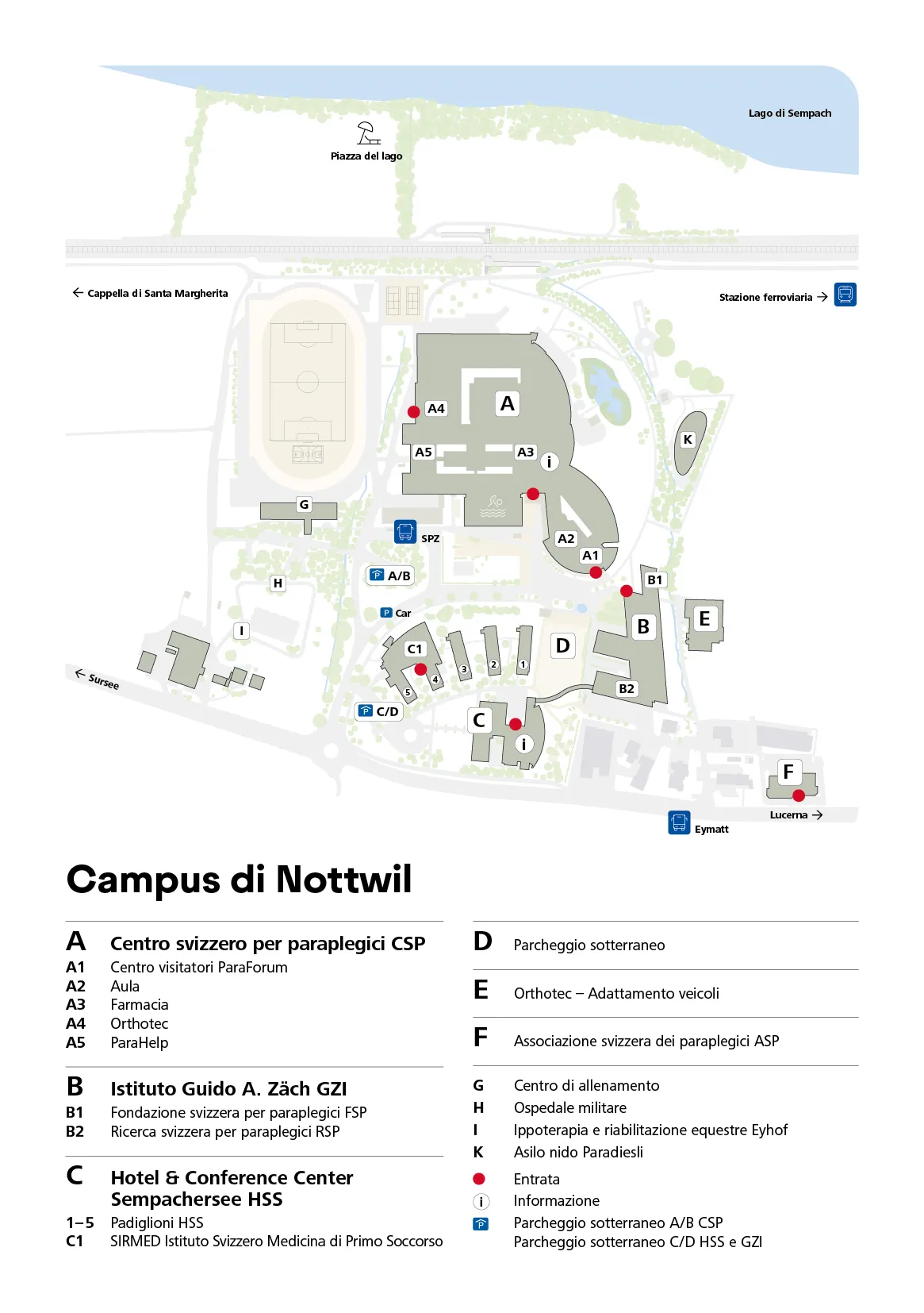 Ubicazione e mappa - Gruppo Svizzero paraplegici