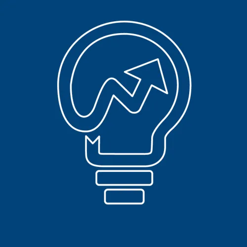Das Icon zeigt ein Glühbirne und soll das Thema Energie symbolisieren.