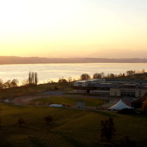 Sonnenaufgang auf dem Campus Nottwil