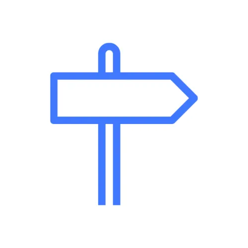 Icon Vorreiterrolle blau auf weiss