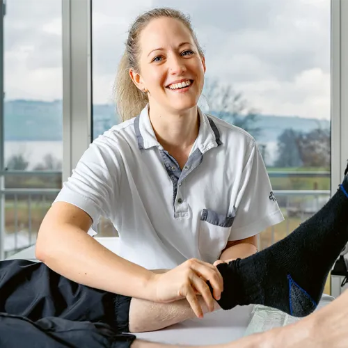 Sandra Affentranger, eine Podologin